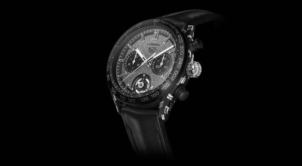 A Tag Heuer watch with lab-grown diamonds