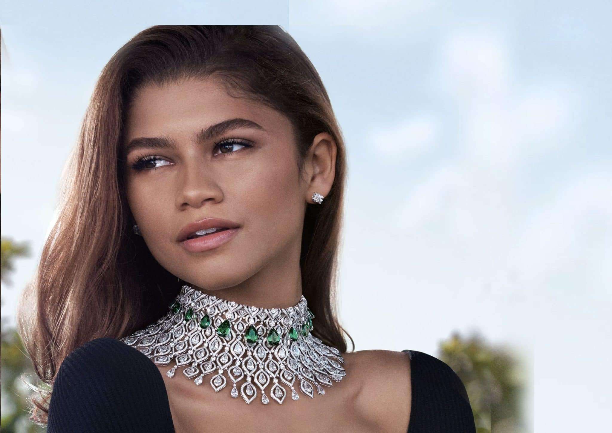Zendaya wears Bulgari diamond necklace