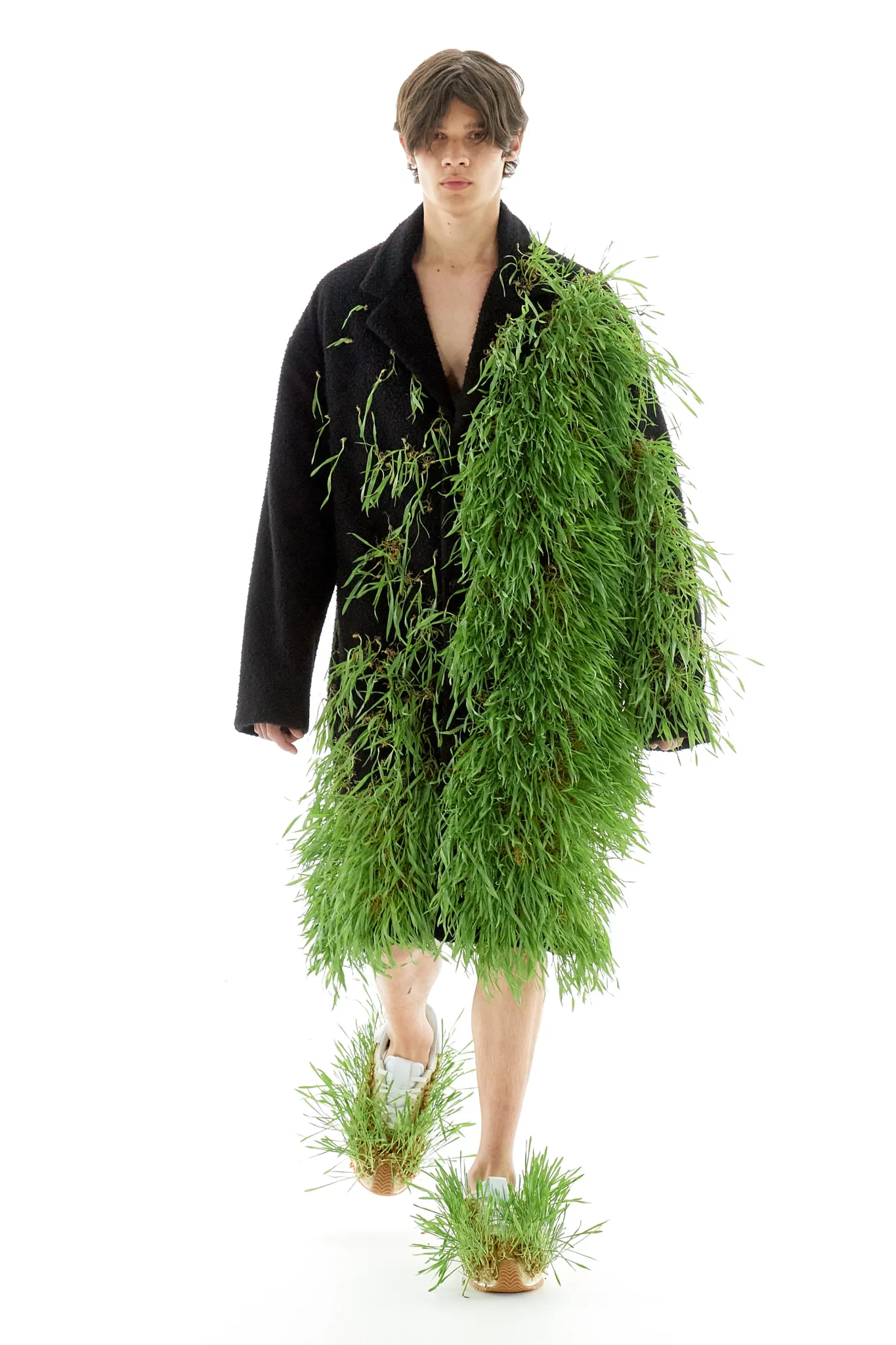 A plant-covered coat