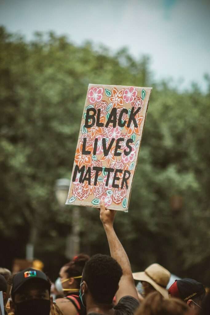 A sign at a Black Lives Matter march in Philadelphia, 2020 