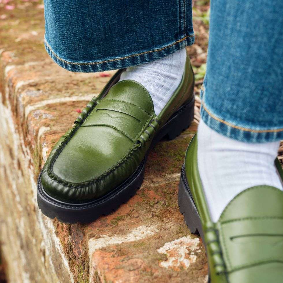 cactus penny loafers