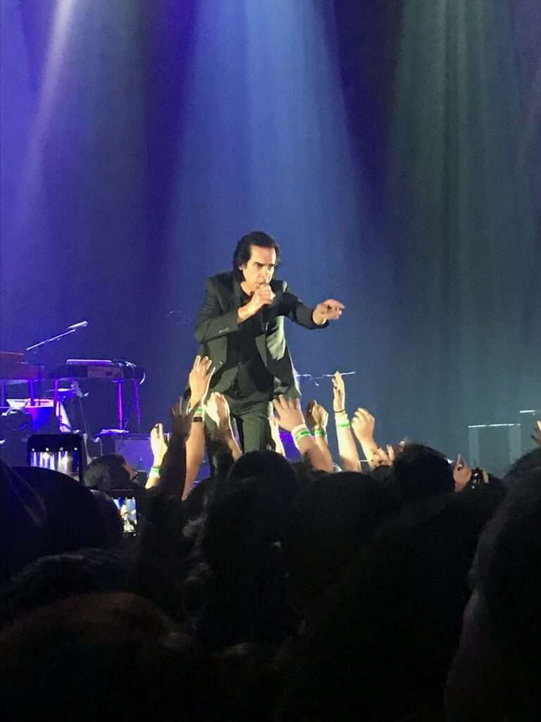Nick Cave performs at the Forum in Los Angeles in 2018