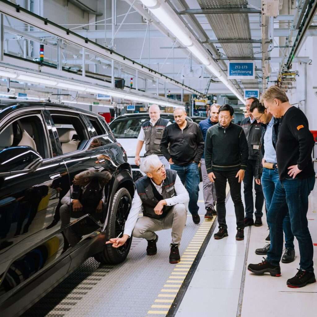 Henrik Fisker at production facility