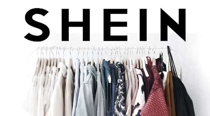 Shein's clothing on a rack.