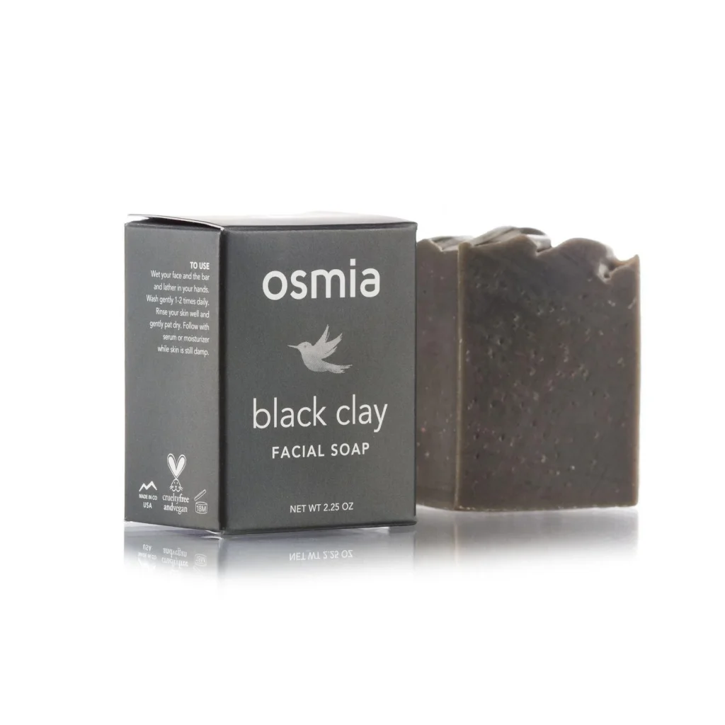 osmia black clay soap