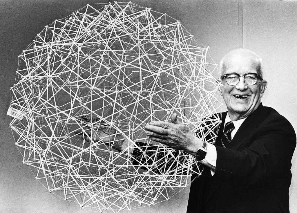 Fuller with one of his inventions