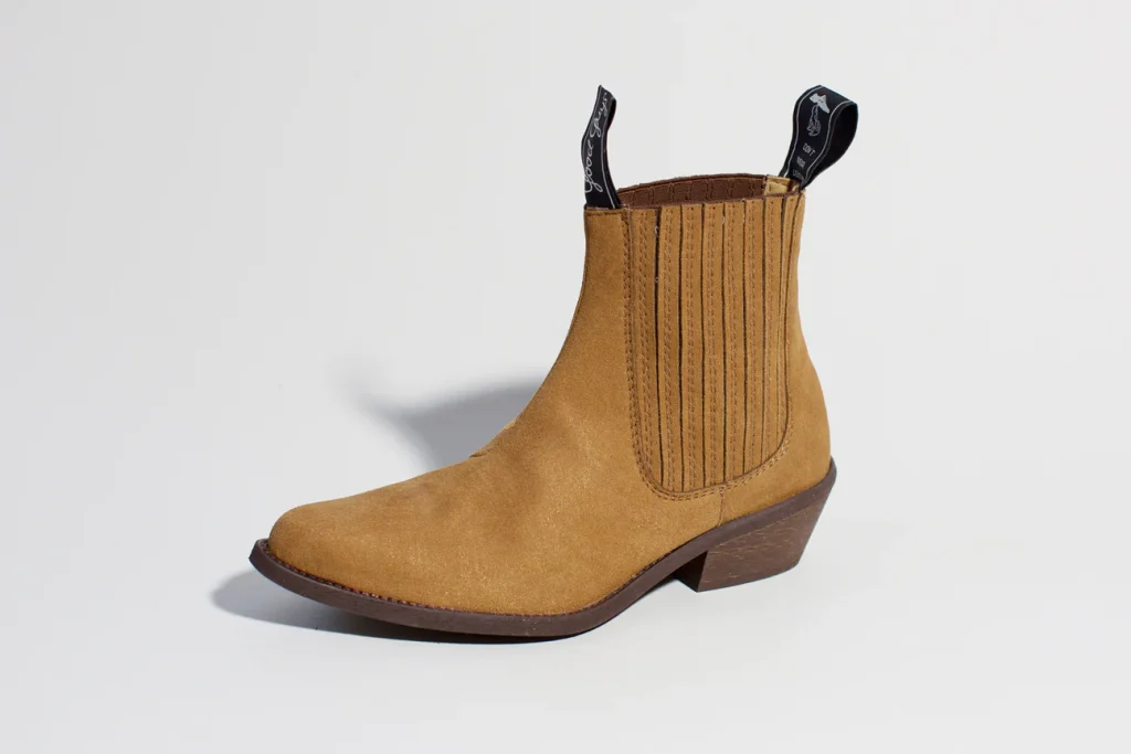 Ankle vegan leather cowboy boot.