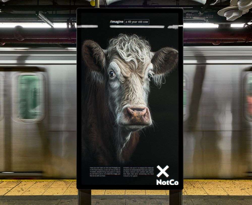 NotCo subway cow ad