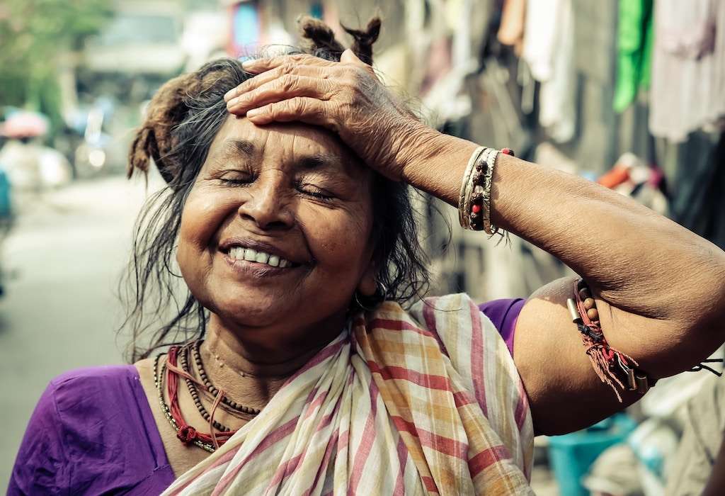 woman in a sari