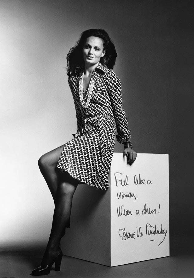Diane von Furstenberg in her iconic wrap dress