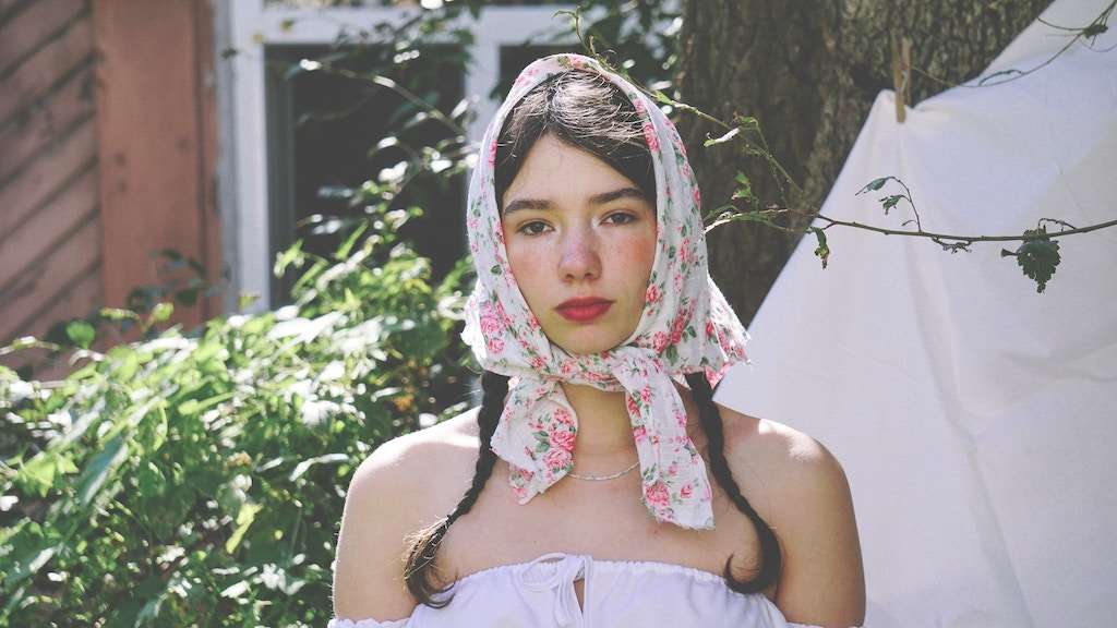 woman in head scarf