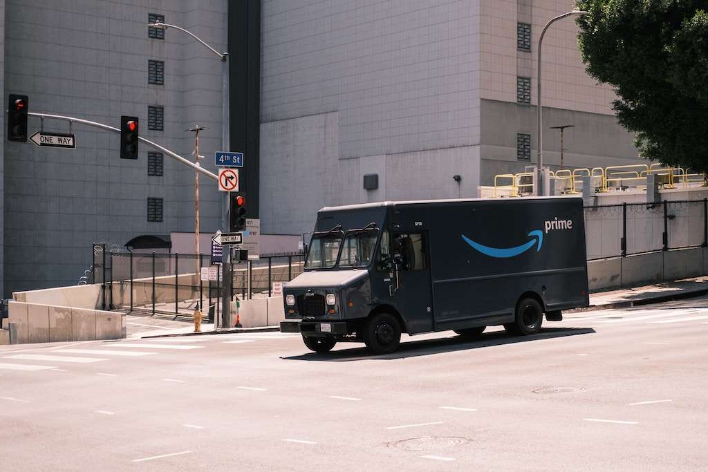 Amazon delivery truck.