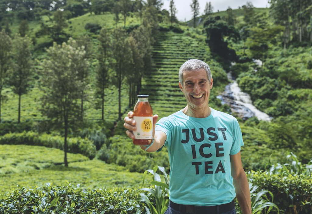 Seth Goldman holds a bottle of Just Ice Tea