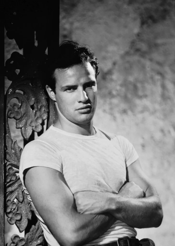 Marlon Brando in a white t-shirt