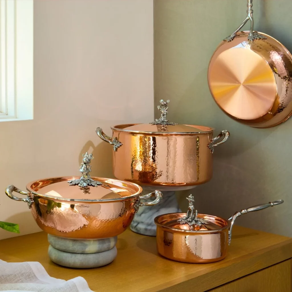 Ruffoni copper pots and pans.